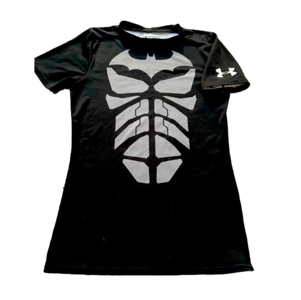 𝅺under Armour Compression Youth Large Skeleton Shirt, Dri Fit Shirt